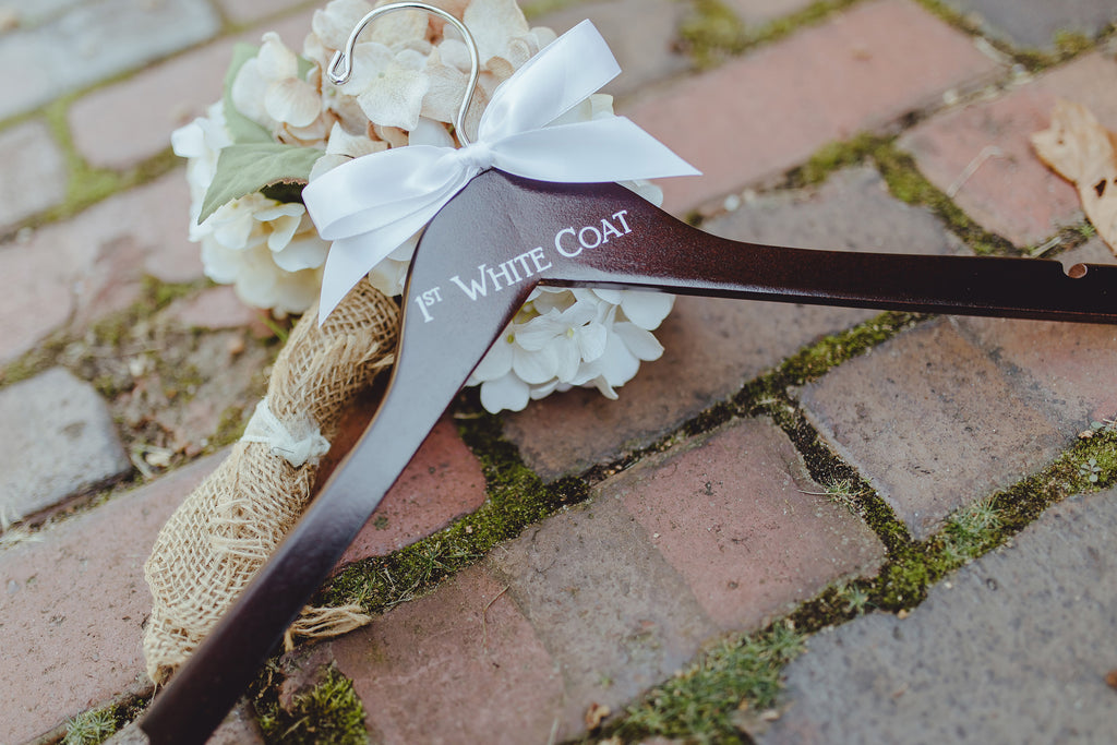 Custom Engraved Wood Hanger for Nursing White Coat Ceremonies