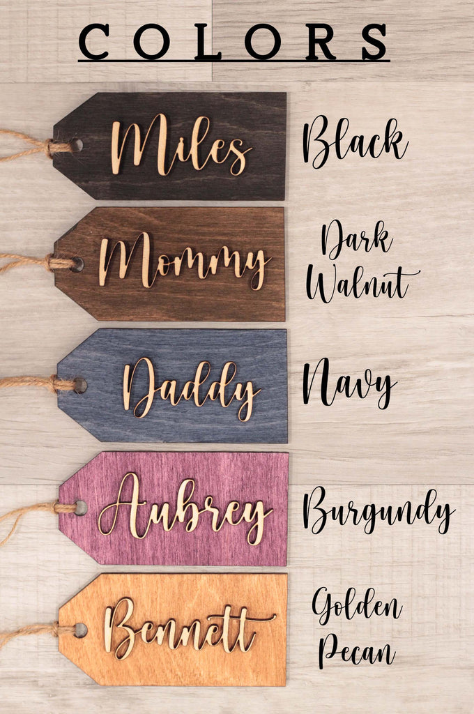 Personalized Wooden Stocking Tags — WOODBREW